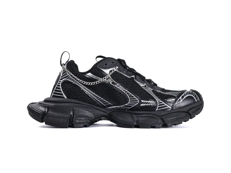 BLCG 3XL Charm Sneakers Black Silver Right Side View