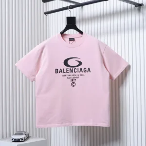 BLCG Circle Letter Print Distressed Washed T-Shirt