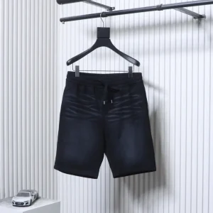 BLCG Embroidered Letter Washed Shorts