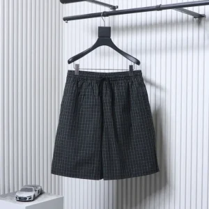 BLCG Fine Check Cotton-Linen Shorts