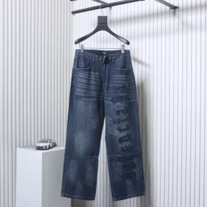 BLCG Gothic Logo Wide-Leg Patchwork Jeans