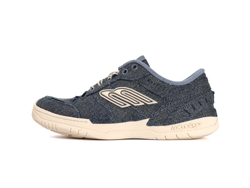 BLCG Hamptons Denim Sneakers Blue Off White Left Side View