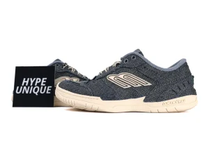 BLCG Hamptons Denim Sneakers Blue Off White Side Profile