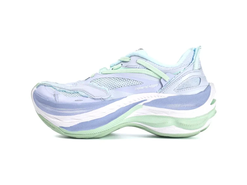 BLCG Jet Sneakers Light Blue Lilac Lime Left Side View