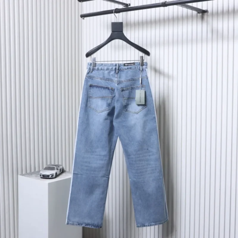 Back BLCG x AD Three-Stripe Washed Wide-Leg Jeans