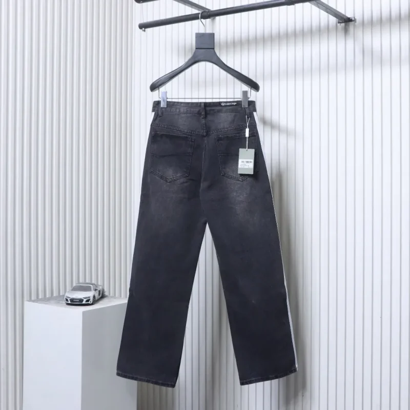 Back BLCG x AD Three-Stripe Washed Wide-Leg Jeans