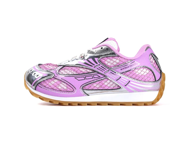 BV Orbit Sneakers Gloss Silver Left Side View