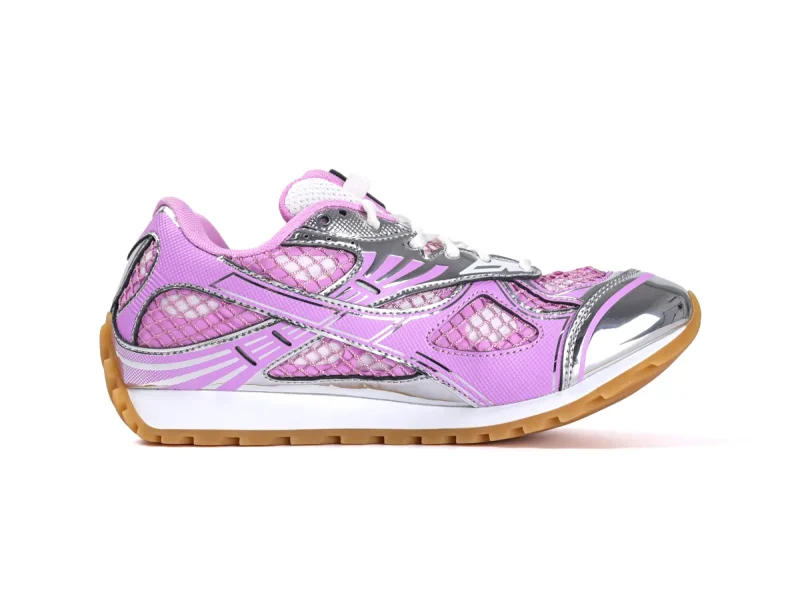 BV Orbit Sneakers Gloss Silver Right Side View