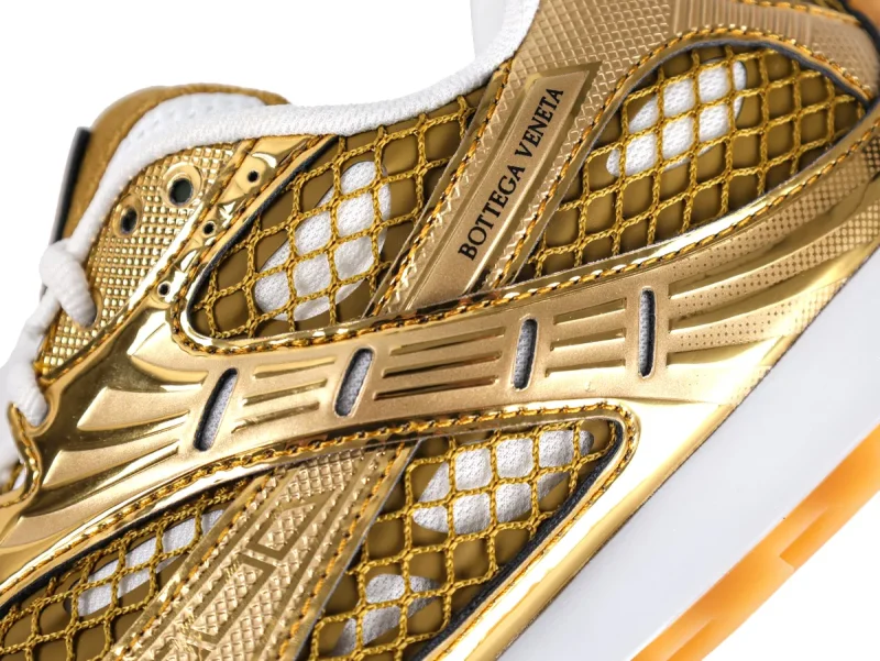 BV Orbit Sneakers Gold White Side view
