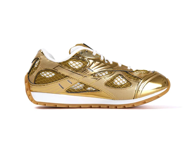 BV Orbit Sneakers Gold White Right Side View