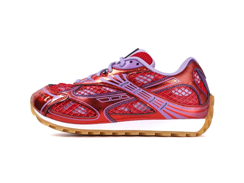 BV Orbit Sneakers Metallic Red Wisteria Left Side View