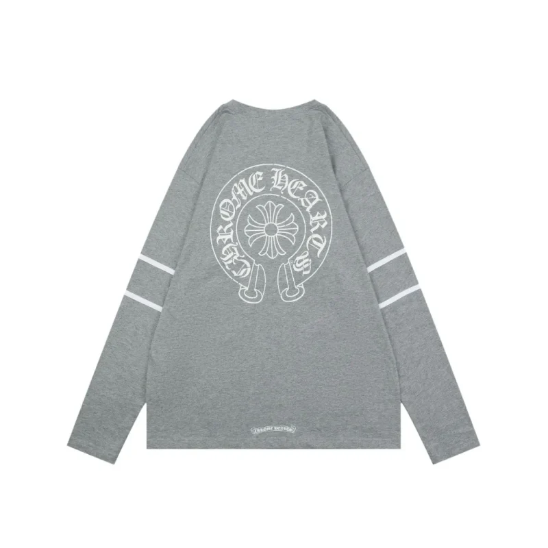 Back CH 33 Sanskrit Cross Print Long-Sleeve Shirt
