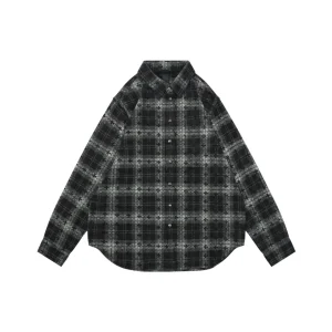 CH Checkered Cross Print Long-Sleeve Shirt