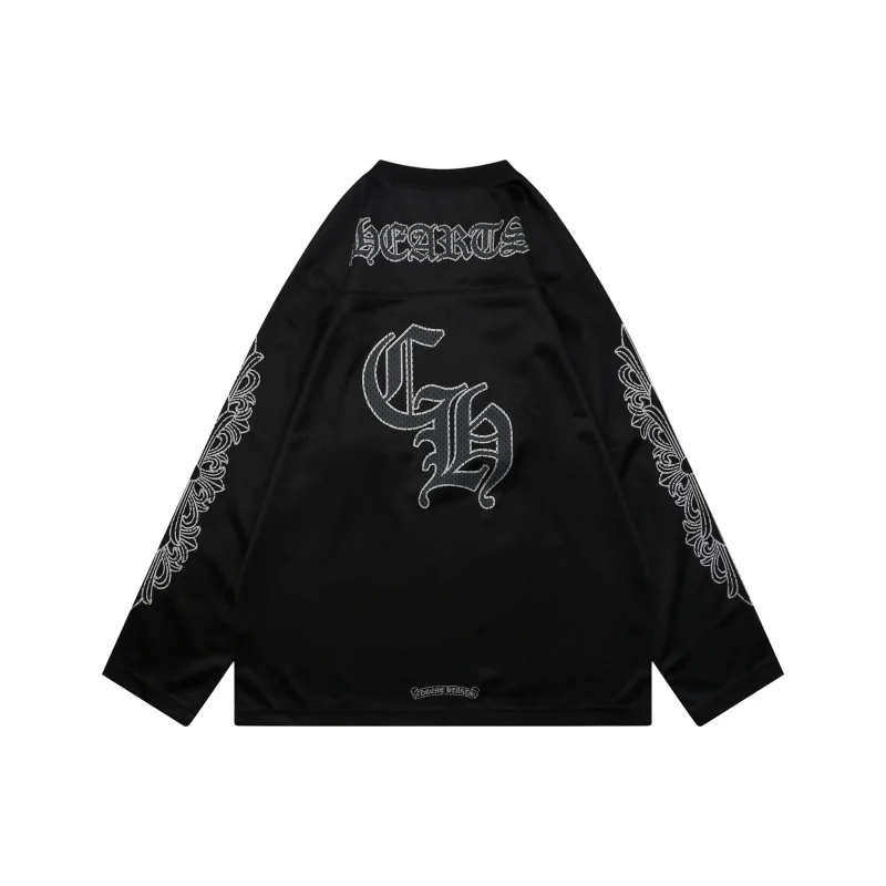 Back CH Glitter Sanskrit Ice Hockey Long Sleeve Jersey