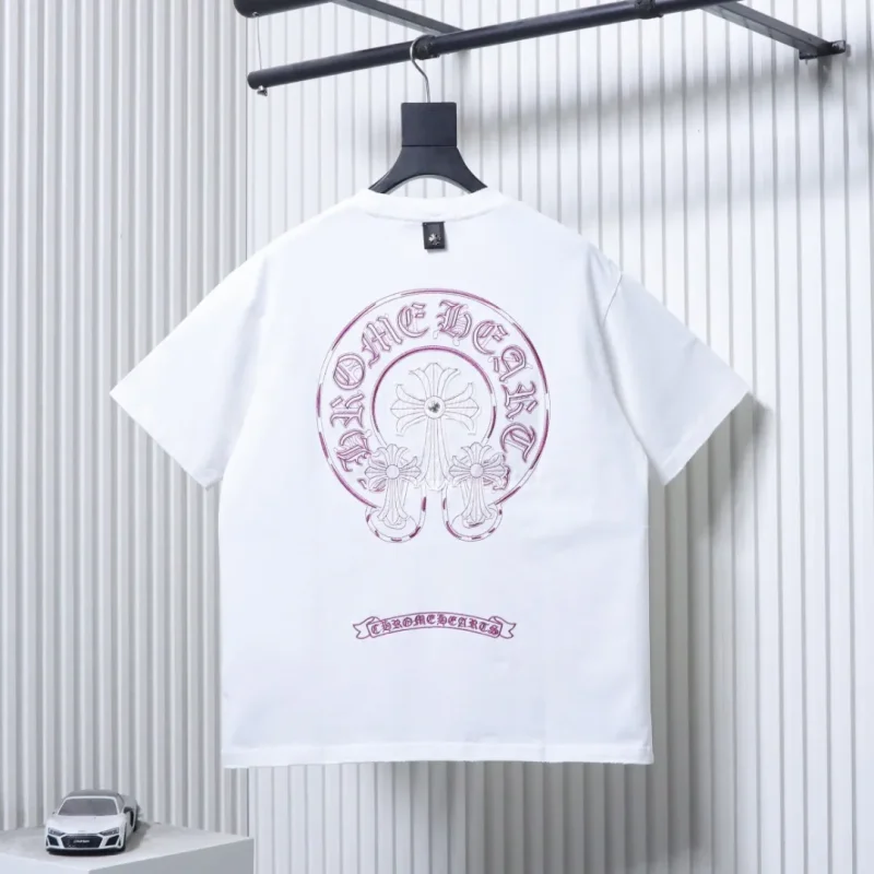 Back CH Horseshoe Cross Distressed Appliqué T-Shirt