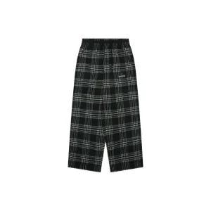 CH Plaid Cross Patch Wide-Leg Trousers