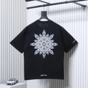 Back CH Snowflake Cross Back Print T-Shirt