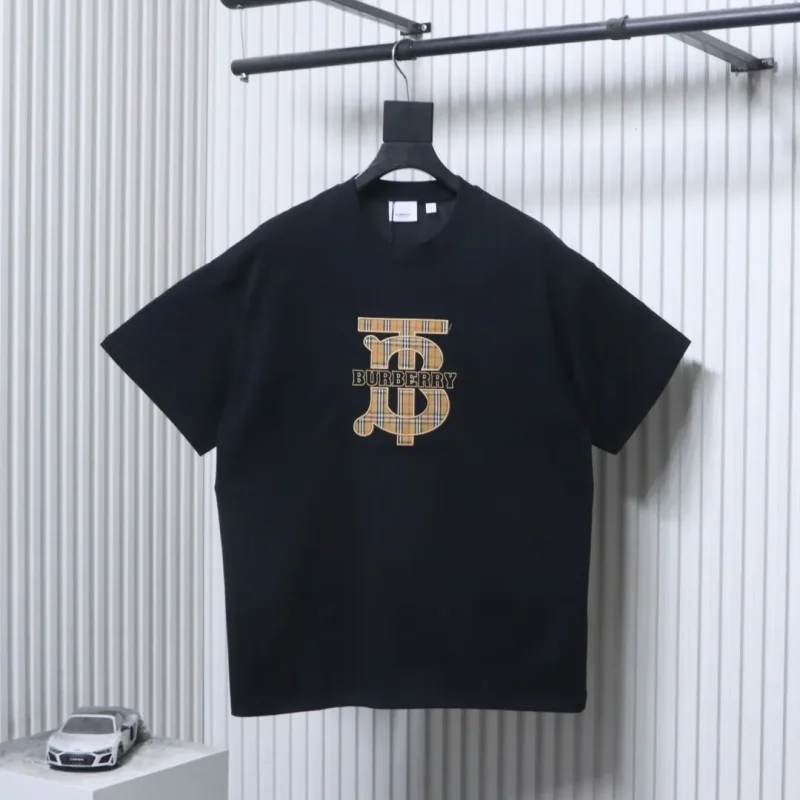 Check TB Logo Embroidered T-Shirt