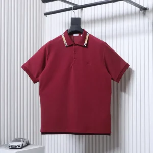 Check-Trim War Horse Embroidered Polo T-Shirt