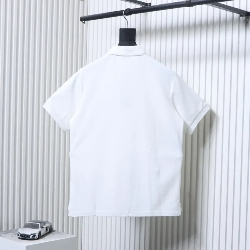Back Classic Horse Embroidered Cotton Piqué Polo T-Shirt