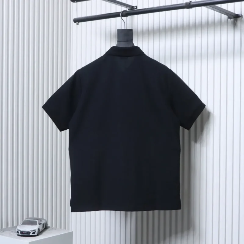 Back Classic Horse Embroidered Cotton Piqué Polo T-Shirt