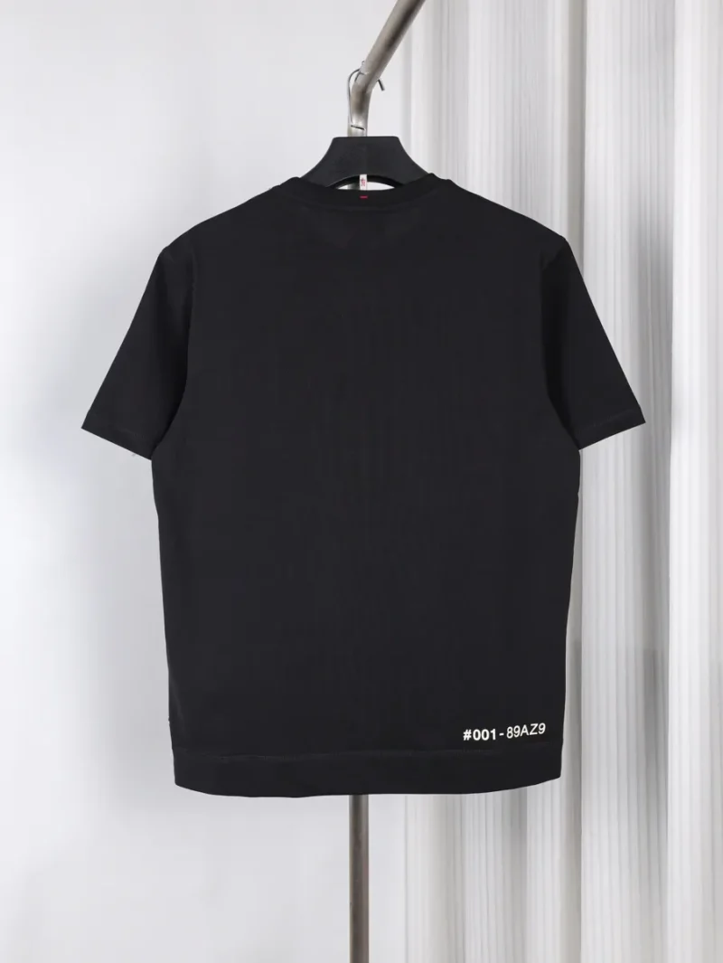 Back Concealed Collar Printed Cotton T-Shirt