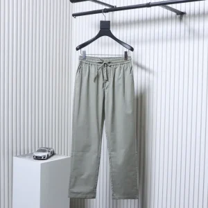 Cotton-Linen Blend Straight Leg Pants