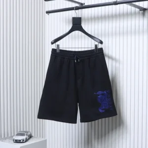Equestrian Embroidered Heavyweight Cotton Shorts