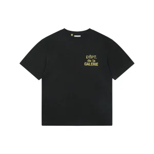 Gallery Dept Distressed Yellow French Print T-Shirt