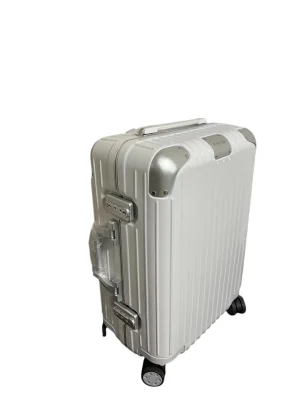 Hybrid Polycarbonate Aluminum Suitcase Angled View