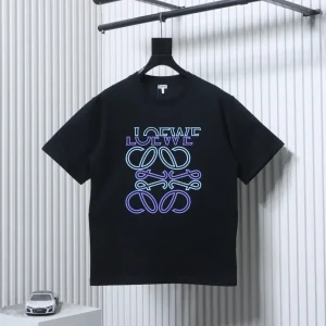 Irregular Logo Color Block Foam Print T-Shirt