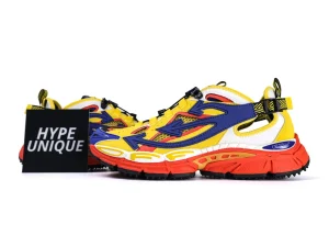 Off-White Be Right Back Open Sneakers Yellow Multicolor Side Profile