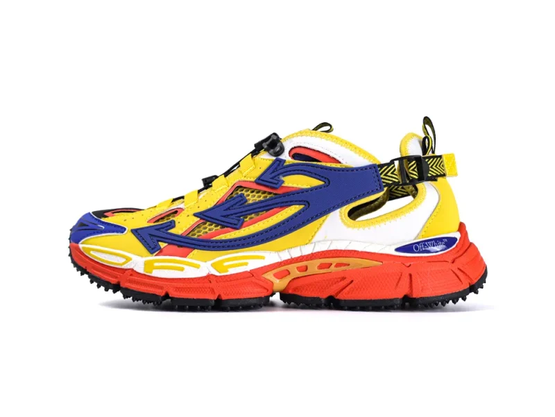 Off-White Be Right Back Open Sneakers Yellow Multicolor Left Side view