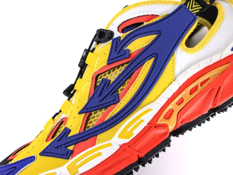 Off-White Be Right Back Open Sneakers Yellow Multicolor Side View