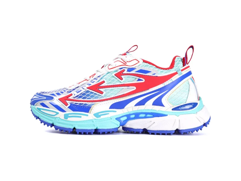 Off-White Be Right Back Sneakers Fiery Red Left Side View