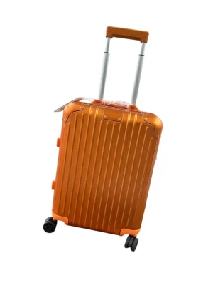 Orange luggage front view