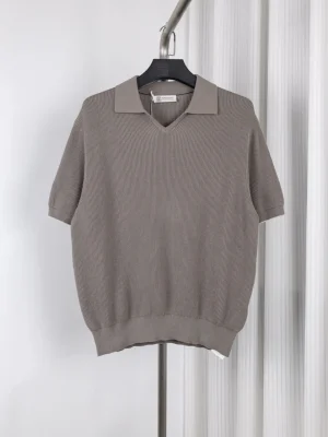 Seagull Neck Cotton Sweater