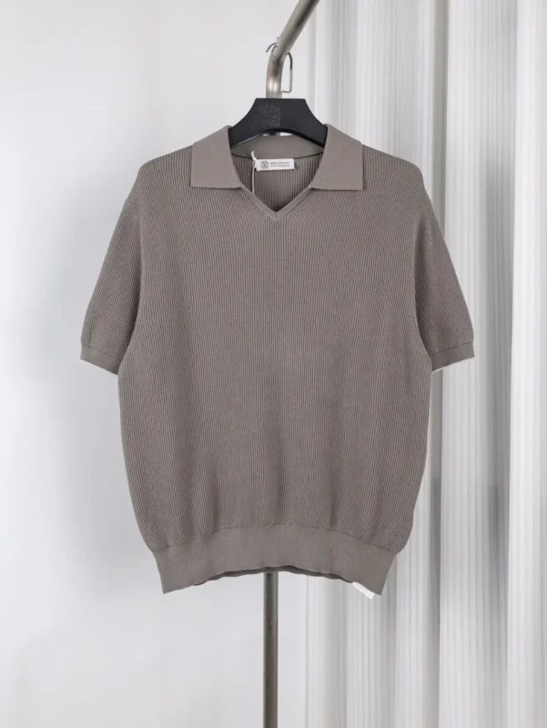 Seagull Neck Cotton Sweater