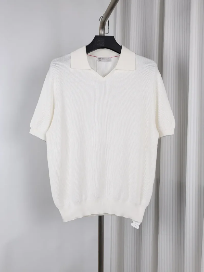 Seagull Neck Cotton Sweater