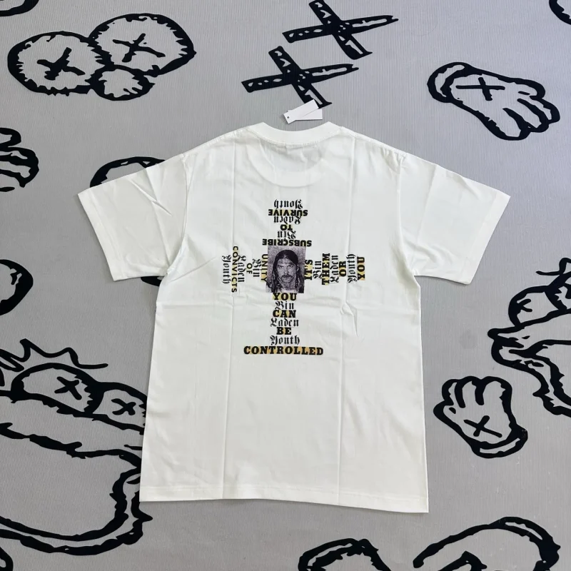 Back Sup Dash Snow Cross Back Print Cotton T-Shirt
