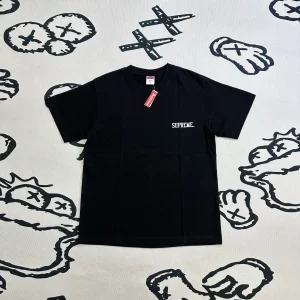 Sup Dash Snow Cross Back Print Cotton T-Shirt