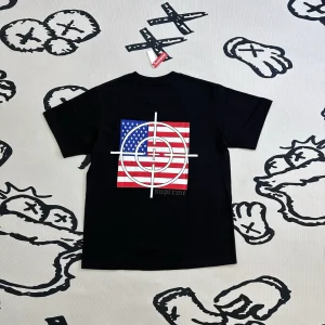 Back Sup Target Flag Back Print Cotton T-Shirt