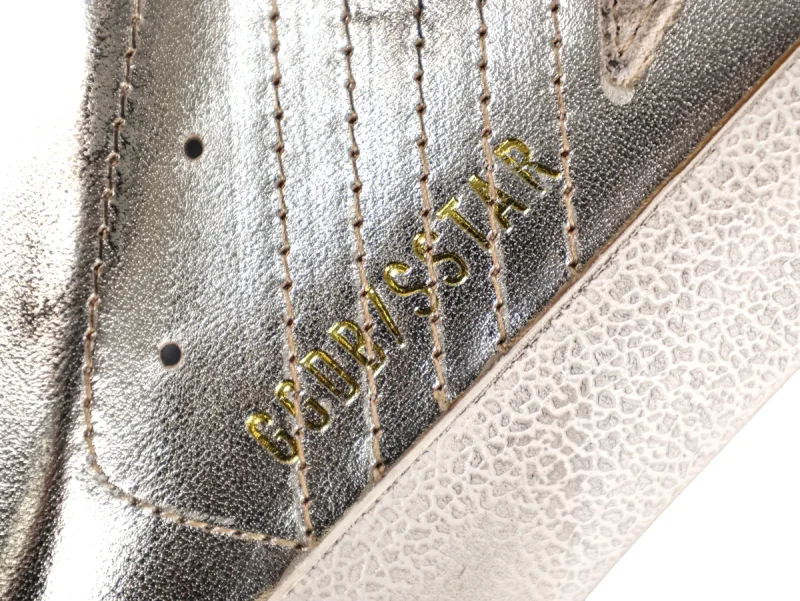 Super-Star Sabot Sneakers Platinum Foiled Leather Side View