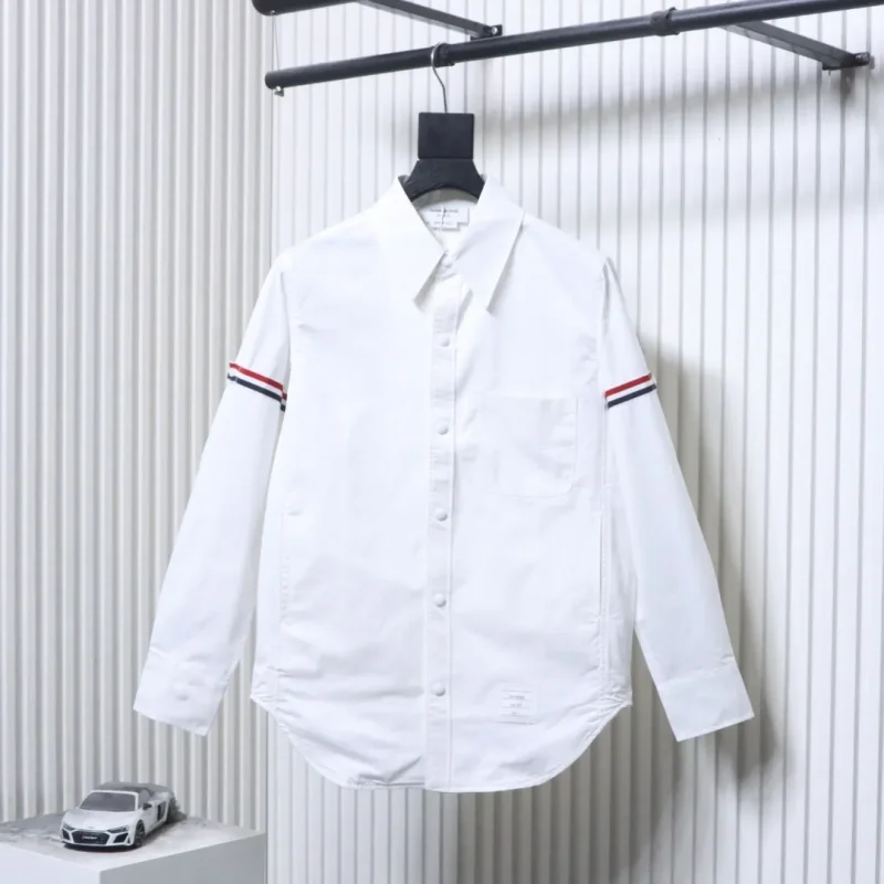 TB Cotton Twill Jacket Shirt with Signature TB Stripe