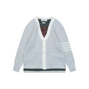 TB Four-Bar Shield Badge Cardigan