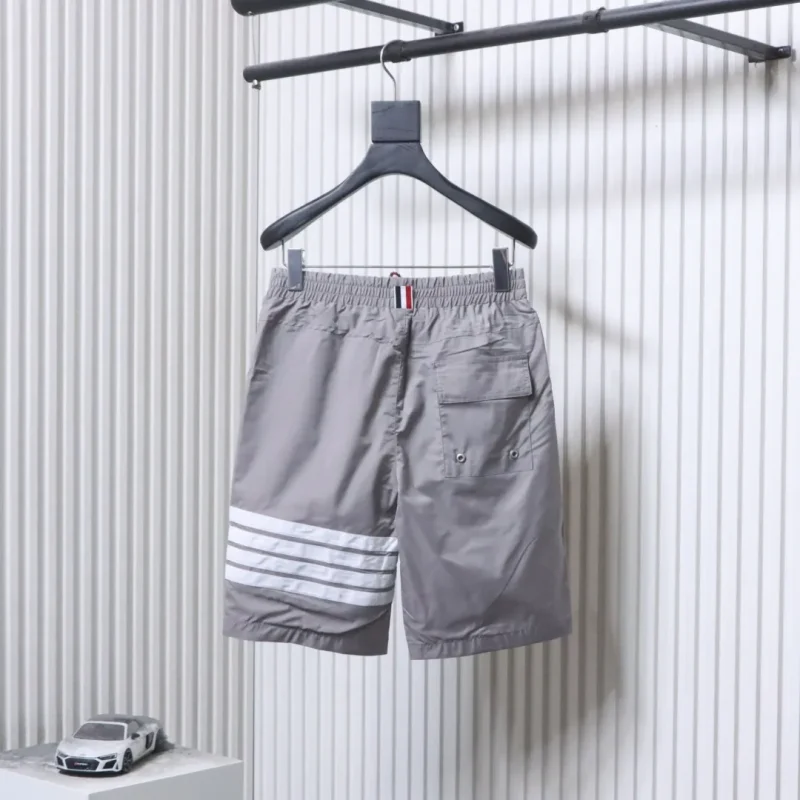 Back TB Nylon Four-Stripe Drawstring Shorts