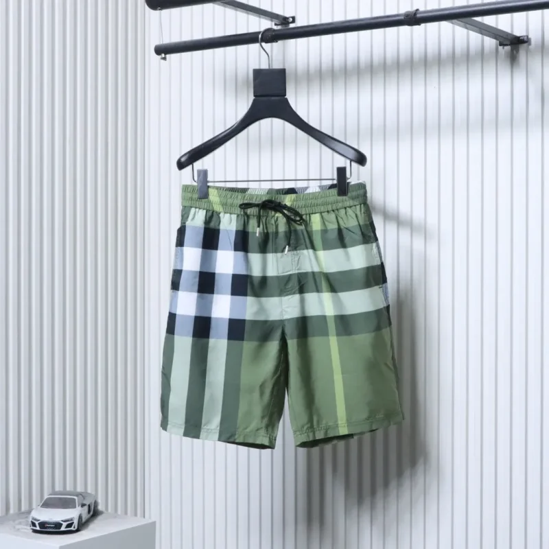 BBR Check Drawstring Mesh-Lined Beach Shorts