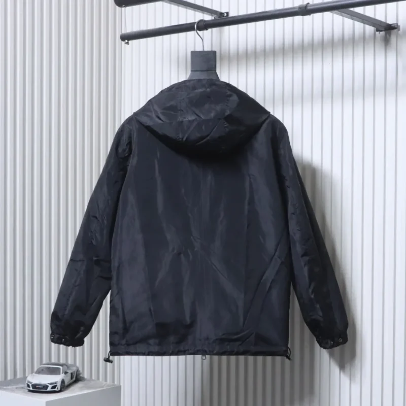 Reverse Back View BBR Small Check Reversible Hooded Jacket