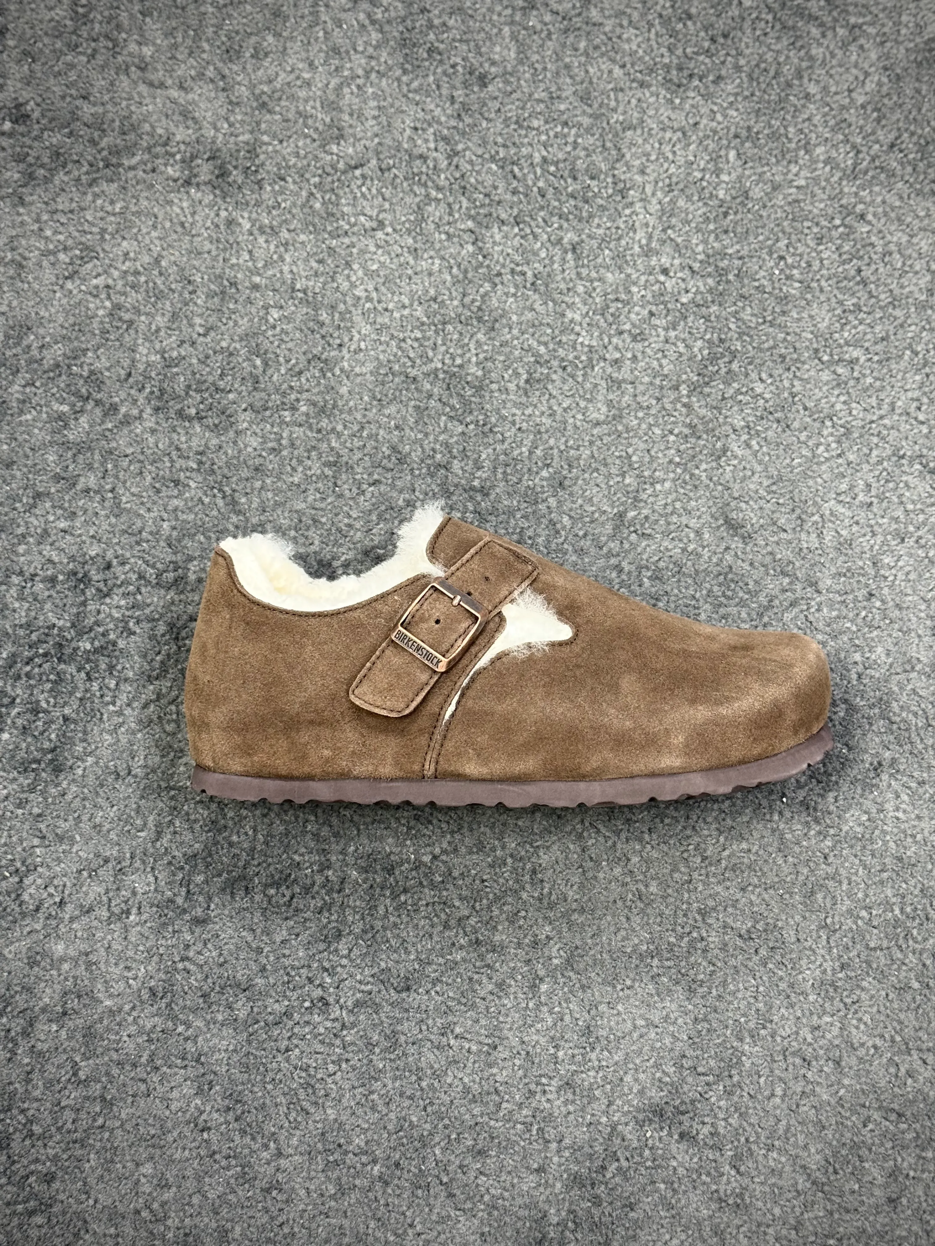BK Boston Mink London Shearling Clogs Right Side View