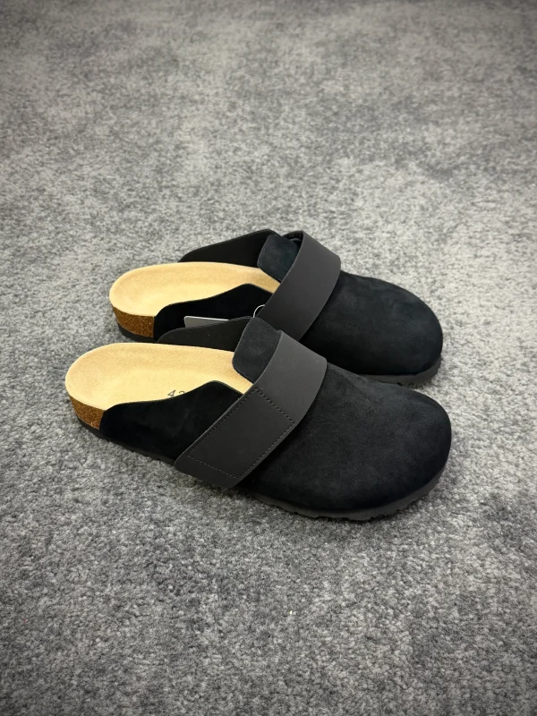 BK Loma "Black" Suede Velcro Clogs